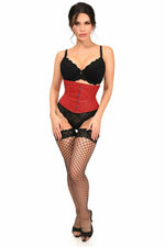 Top Drawer Cherry Bomb Glitter Steel Boned Mini Cincher-Daisy Corsets