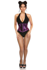 Top Drawer Purple Metallic Steel Boned Mini Cincher-Daisy Corsets