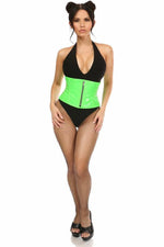 Top Drawer Neon Green Patent Steel Boned Mini Cincher-Daisy Corsets