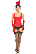 Top Drawer 4 PC Classic Red Bunny Corset Costume-Daisy Corsets