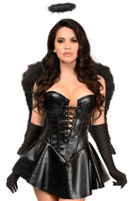 Top Drawer 4 PC Faux Leather Dark Angel Corset Dress Costume-Daisy Corsets