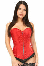 Top Drawer Red Satin Steel Boned Corset-Daisy Corsets