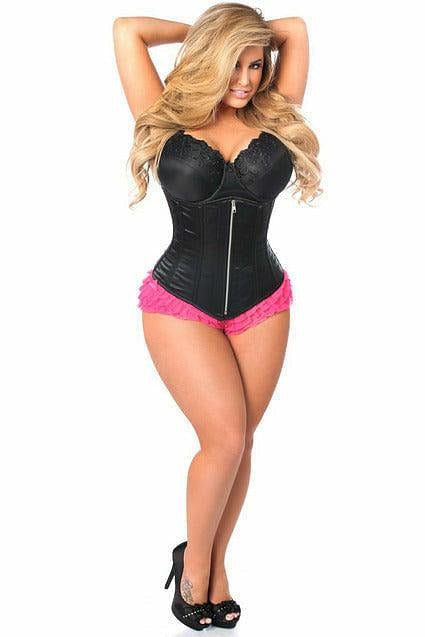 Top Drawer Black Satin Underbust Steel Boned Corset-Daisy Corsets