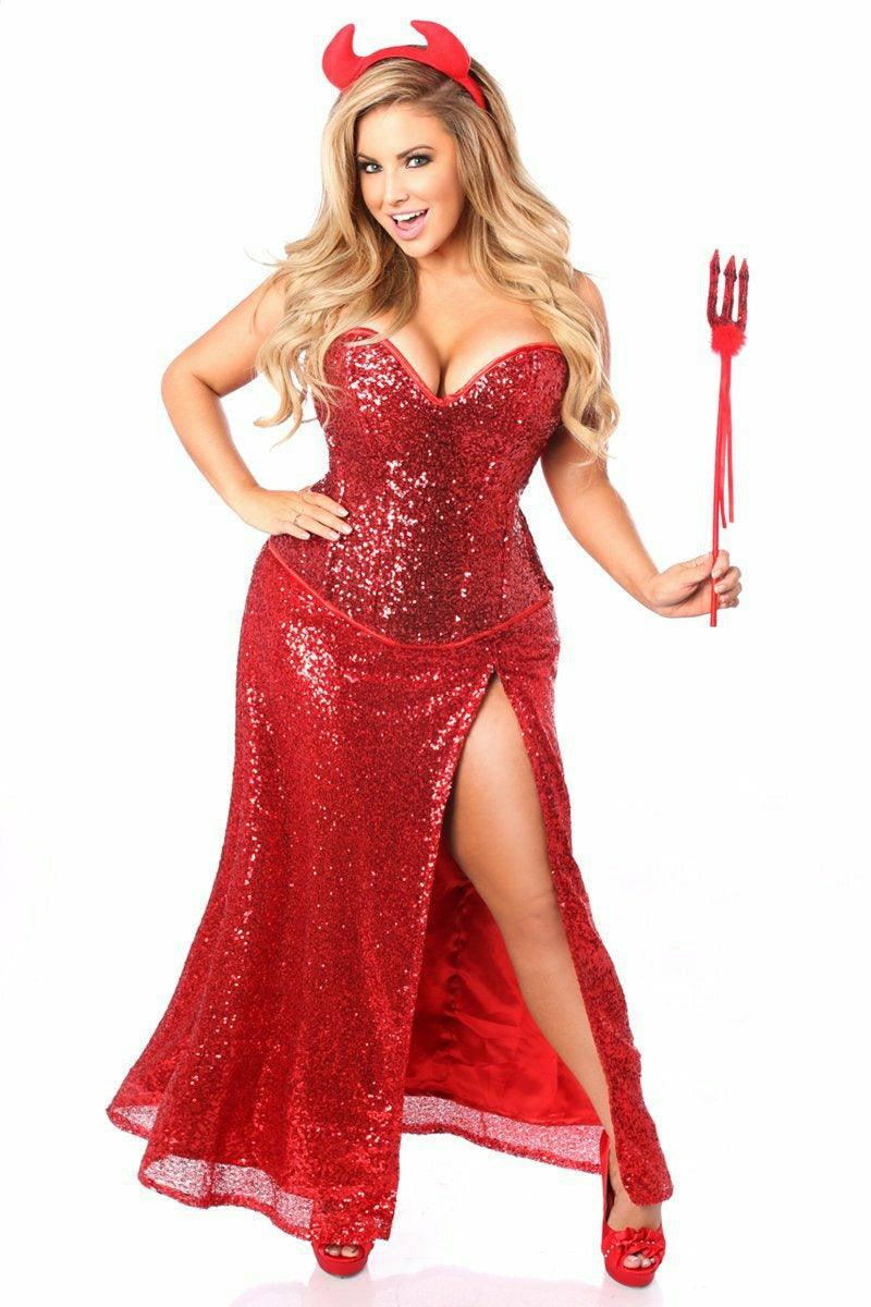 Top Drawer Premium Sequin Devil Costume-Daisy Corsets