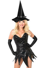 Top Drawer Sequin Witch Corset Dress Costume-Daisy Corsets